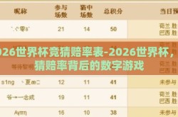 2026世界杯竞猜赔率表-2026世界杯，竞猜赔率背后的数字游戏