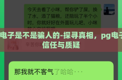 pg电子是不是骗人的-探寻真相，pg电子的信任与质疑