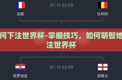 如何下注世界杯-掌握技巧，如何明智地下注世界杯