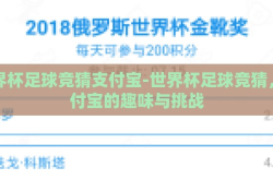 世界杯足球竞猜支付宝-世界杯足球竞猜，支付宝的趣味与挑战