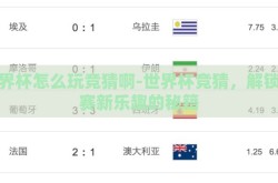 世界杯怎么玩竞猜啊-世界杯竞猜，解锁观赛新乐趣的秘籍