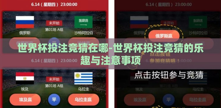 世界杯投注竞猜在哪-世界杯投注竞猜的乐趣与注意事项 世界杯投注竞猜在哪-世界杯投注竞猜的乐趣与注意事项