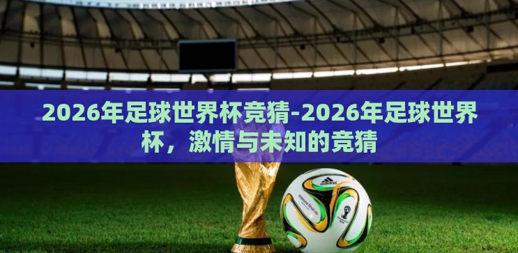 2026年足球世界杯竞猜-2026年足球世界杯，激情与未知的竞猜