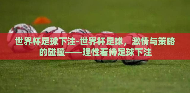 世界杯足球下注-世界杯足球，激情与策略的碰撞——理性看待足球下注
