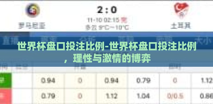 世界杯盘口投注比例-世界杯盘口投注比例,理性与激情的博弈 世界杯盘口投注比例-世界杯盘口投注比例,理性与激情的博弈