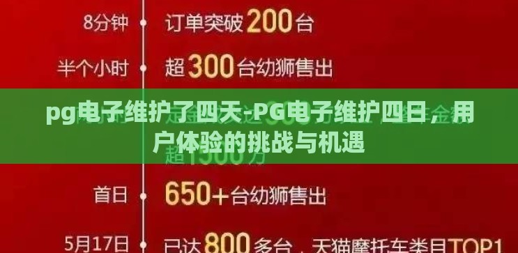 pg电子维护了四天-PG电子维护四日,用户体验的挑战与机遇 pg电子维护了四天-PG电子维护四日,用户体验的挑战与机遇